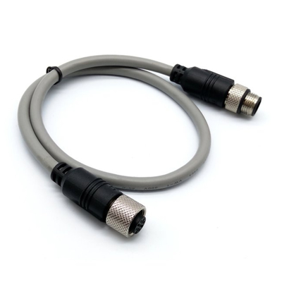 Circular M8 M12 Aerial Sensor Extension Sensor Cable With Gold Plated Connector