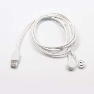 Pluse Therapy Instruments USB A Male To Ten Pads Snap Medical Cable With Rocker Button Switch